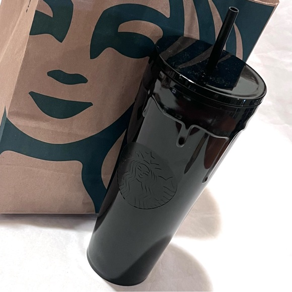 Starbucks Halloween 2024 Obsidian Ooze Plastic Cold Cup Tumbler with Straw 24oz - Picture 1 of 8